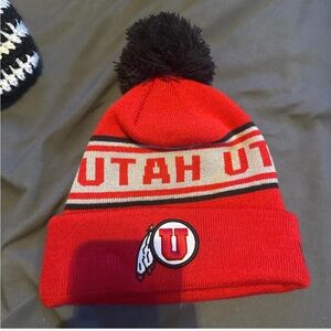 Red Utah Beanie with Pom